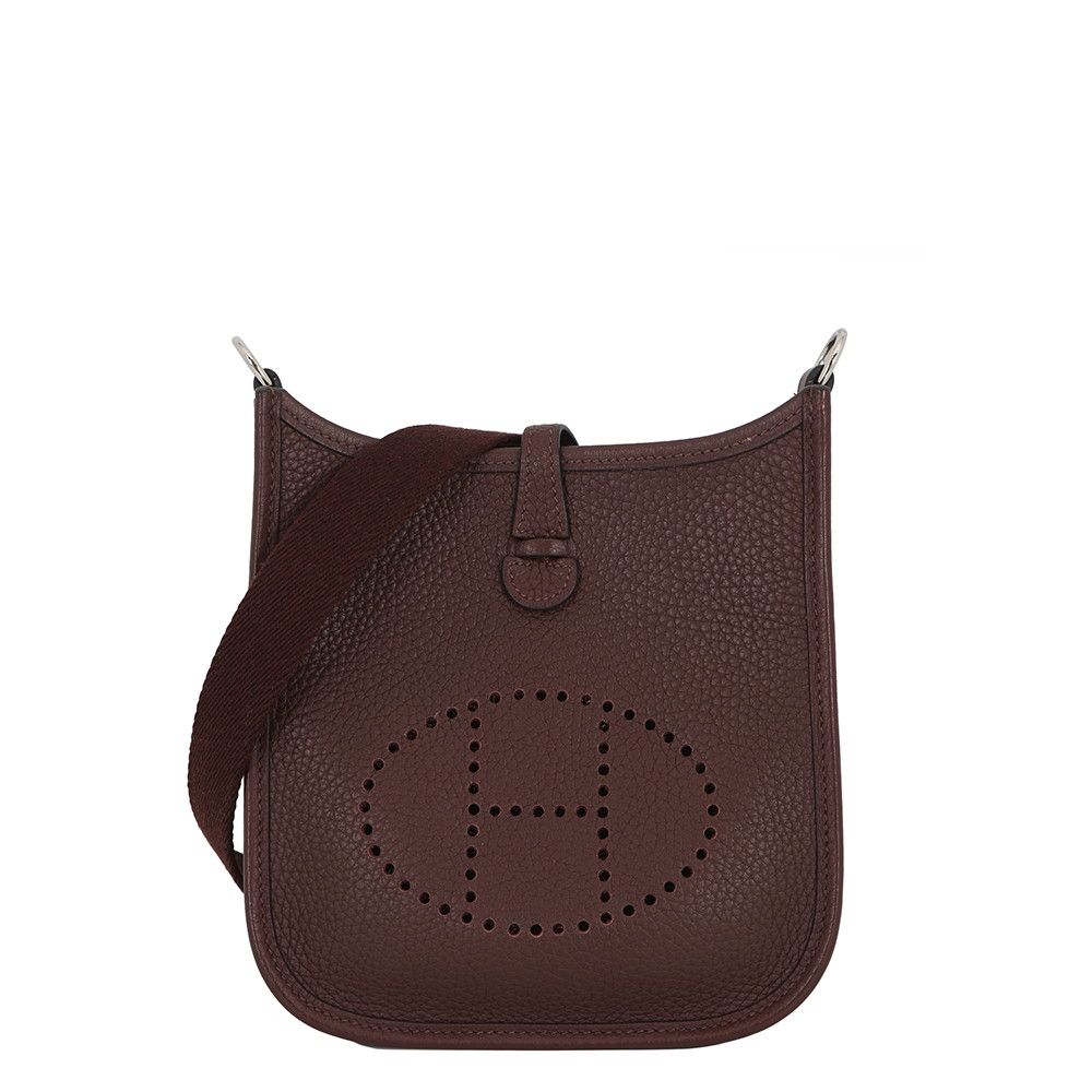 Hermes Shoulder Bag Evelyne TPM 111 cm Silver Taurillon Clemence