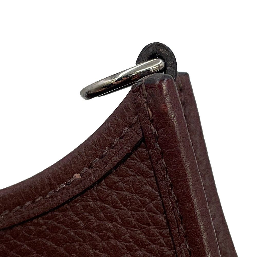 Hermes Shoulder Bag Evelyne TPM 111 cm Silver Taurillon Clemence — view 6