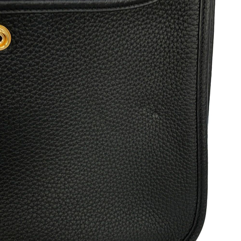 Hermes Shoulder Bag Evelyne 3 PM Black Gold Taurillon Clemence — view 6