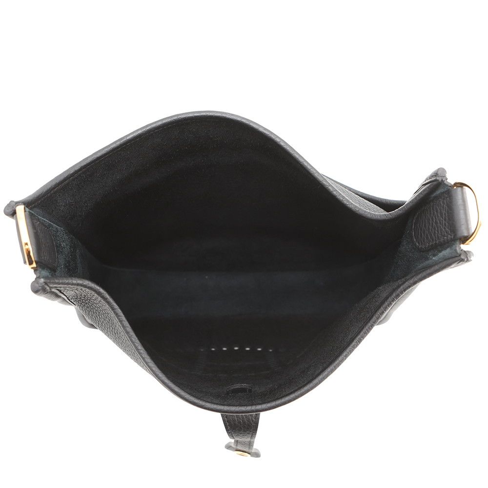 Hermes Shoulder Bag Evelyne 3 PM Black Gold Taurillon Clemence — view 5