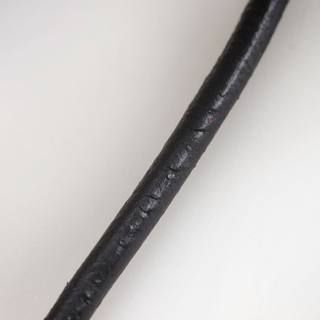Hermes Grenin Leather Metal Black Silver Bracelet — view 4