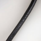 Hermes Grenin Leather Metal Black Silver Bracelet — view 4