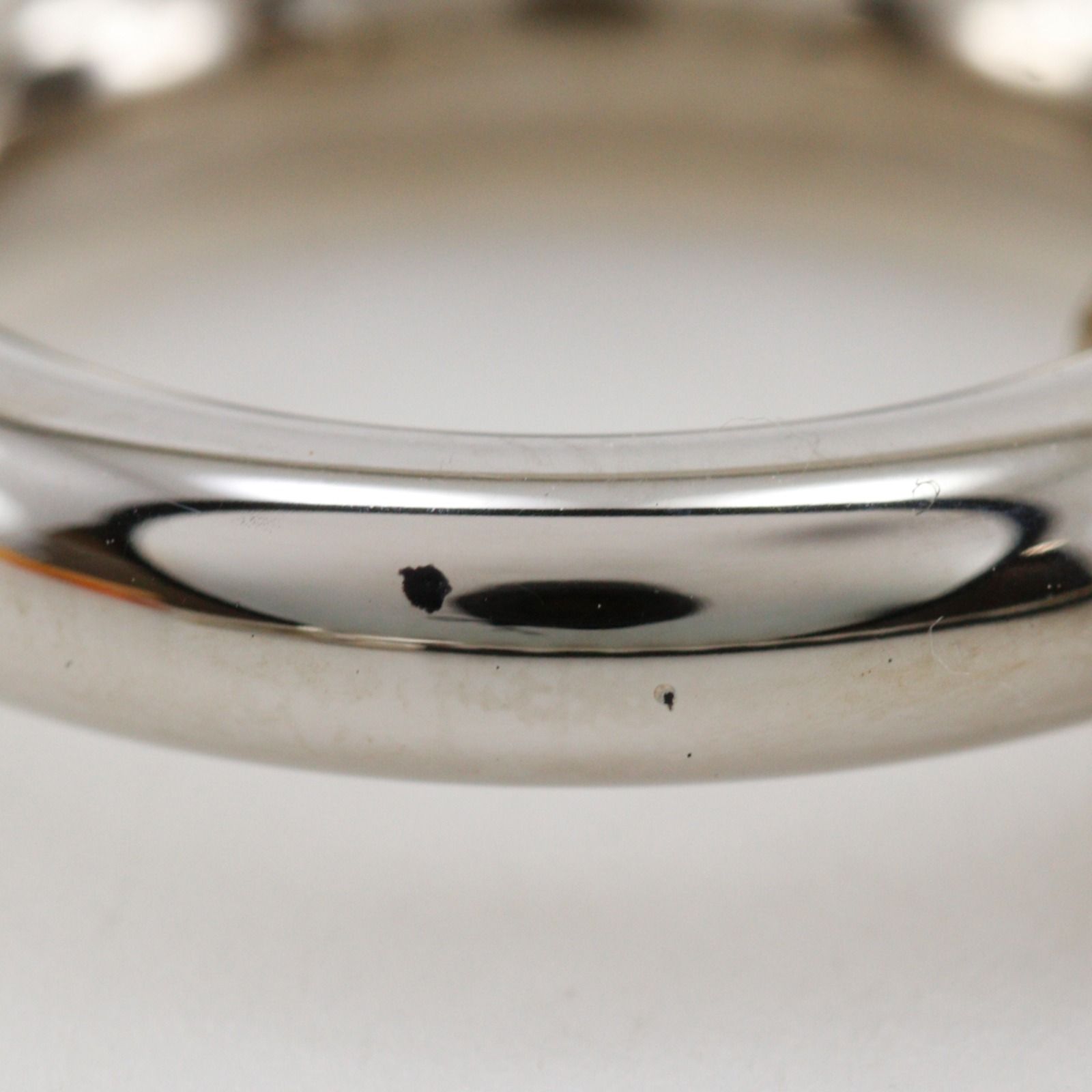 Hermes Grenin Leather Metal Black Silver Bracelet — view 6