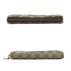 Gucci Courier Zip Around Wallet Beige Brown GG Supreme — view 4