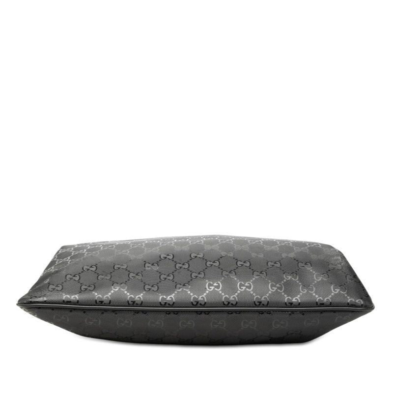 Gucci GG Supreme Crossbody Shoulder Bag Black Leather — view 3