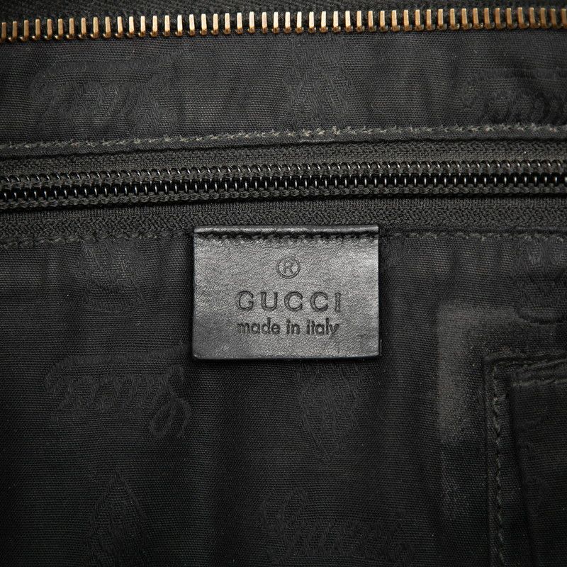 Gucci GG Supreme Crossbody Shoulder Bag Black Leather — view 5