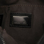 Fendi Zucchino Crossbody Shoulder Bag Brown Black Canvas Leather — view 5