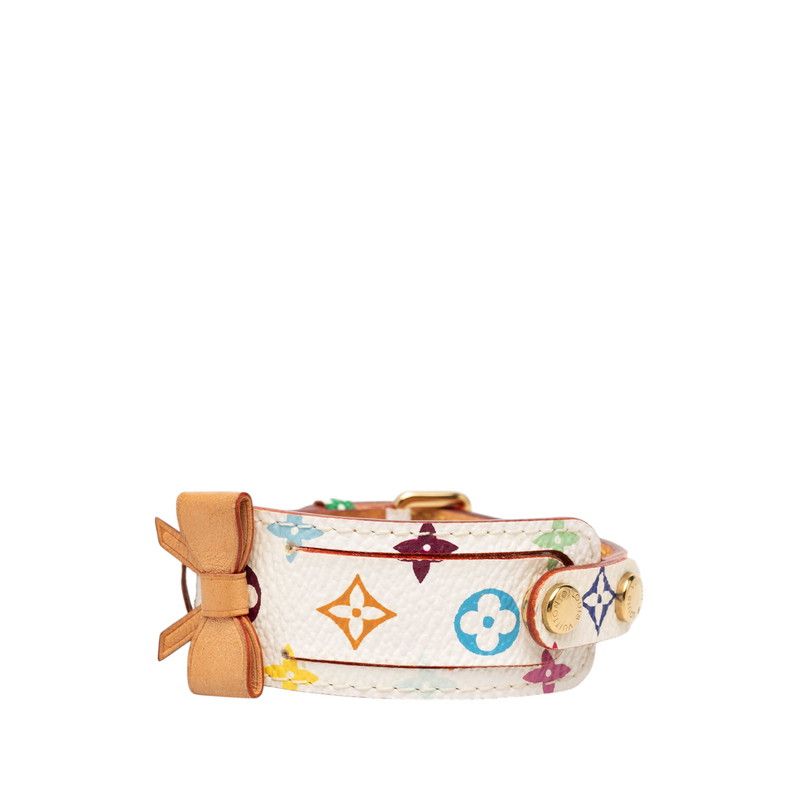 Louis Vuitton Monogram Multicolor Bracelet Porto a Dos les White Leather