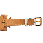 Louis Vuitton Monogram Multicolor Bracelet Porto a Dos les White Leather — view 7