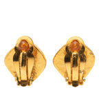 Chanel CC Logo Vintage Square Earrings 97 Gold Plated Silver — view 2