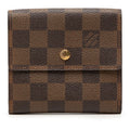 Louis Vuitton Damier Portefeuille Elis Bifold Wallet Brown Leather