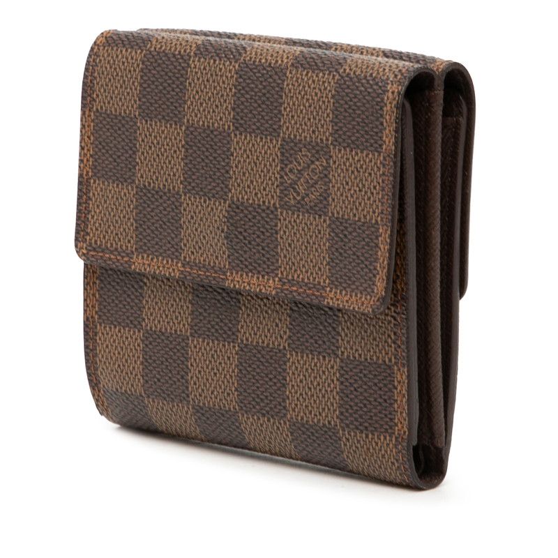 Louis Vuitton Damier Portefeuille Elis Bifold Wallet Brown Leather — view 2