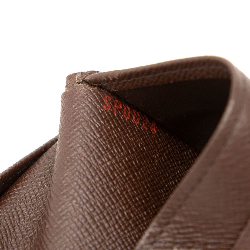 Louis Vuitton Damier Portefeuille Elis Bifold Wallet Brown Leather — view 7