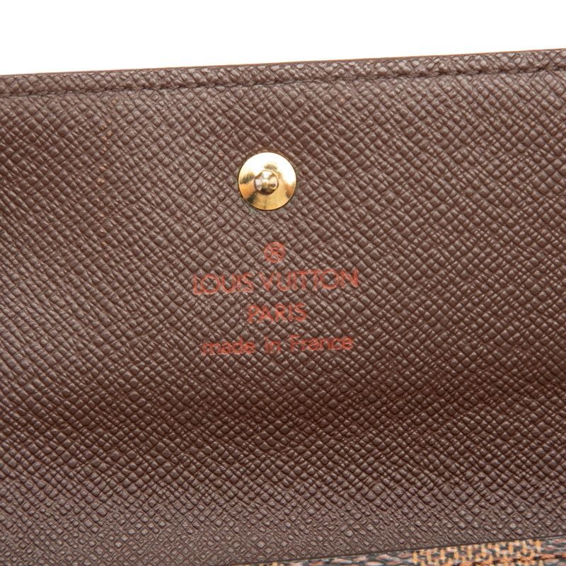 Louis Vuitton Damier Portefeuille Elis Bifold Wallet Brown Leather — view 6