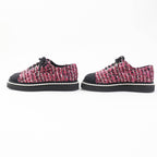 Chanel Tweed Low Cut Sneakers with Sequins and Pearl Pink Black — view 4