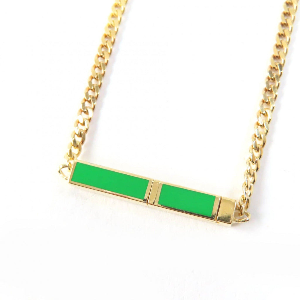 Bottega Veneta Necklace Gold Green