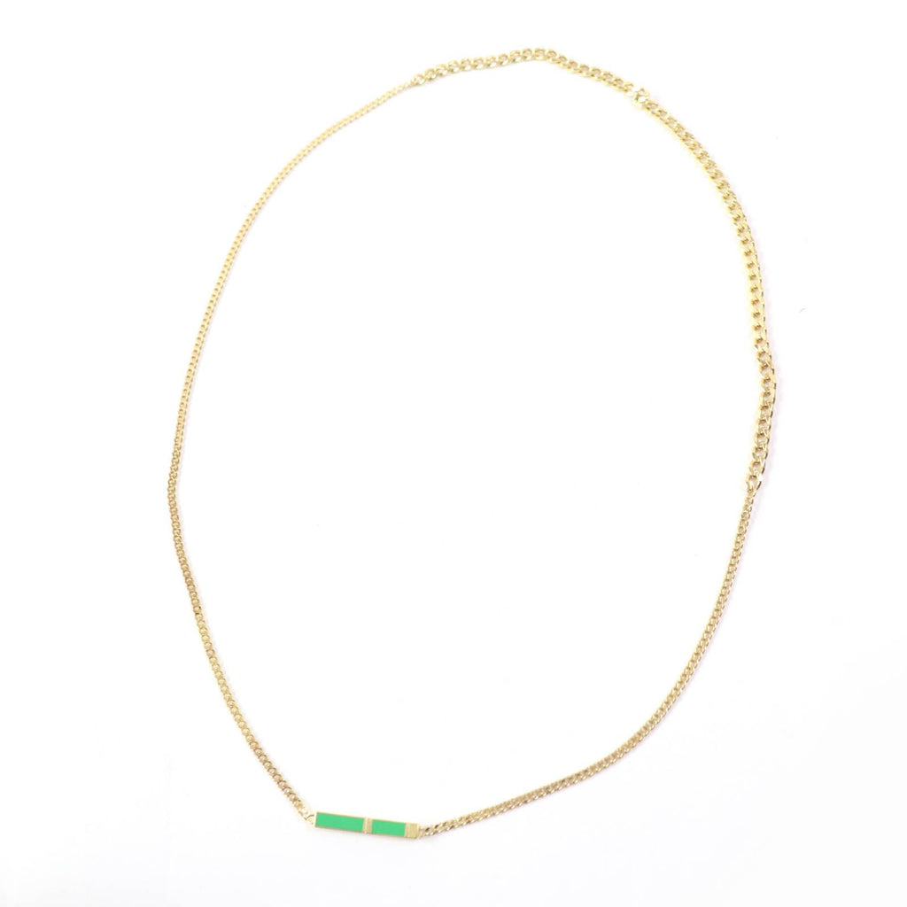 Bottega Veneta Necklace Gold Green — view 3