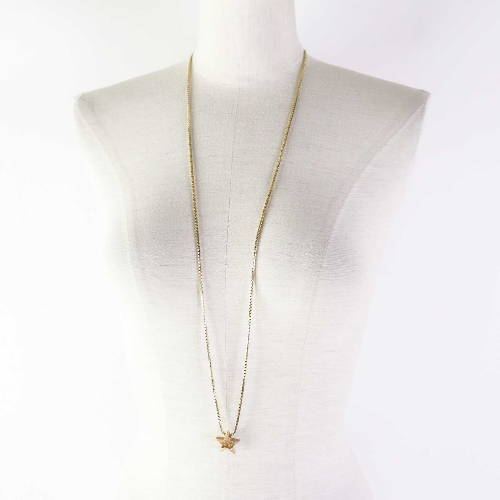 Bottega Veneta Star Motif Necklace Brown — view 3