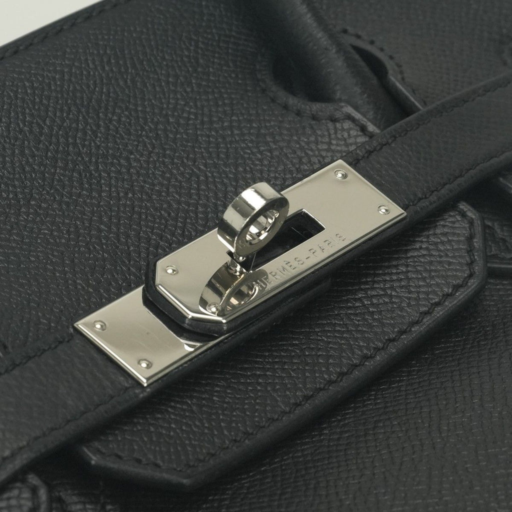 Hermes Birkin 30 Tote Epsom Noir Black Silver Veau — view 7