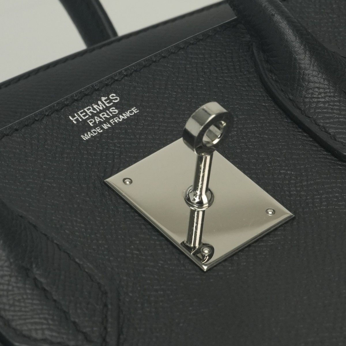 Hermes Birkin 30 Tote Epsom Noir Black Silver Veau — view 8