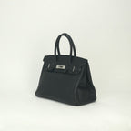 Hermes Birkin 30 Tote Epsom Noir Black Silver Veau — view 2