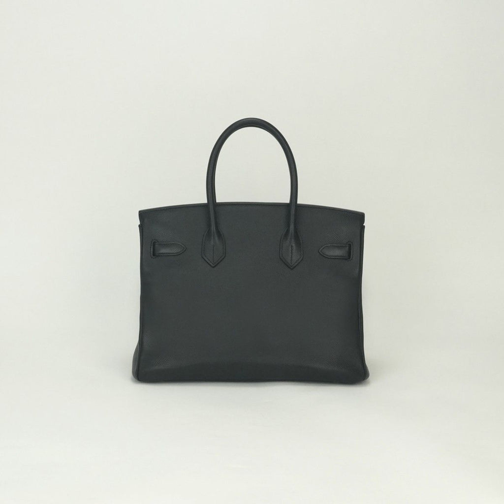Hermes Birkin 30 Tote Epsom Noir Black Silver Veau — view 3