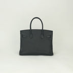 Hermes Birkin 30 Tote Epsom Noir Black Silver Veau — view 3