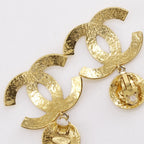 Chanel CC Logo Quilted Vintage Gold Plated Earrings — view 9