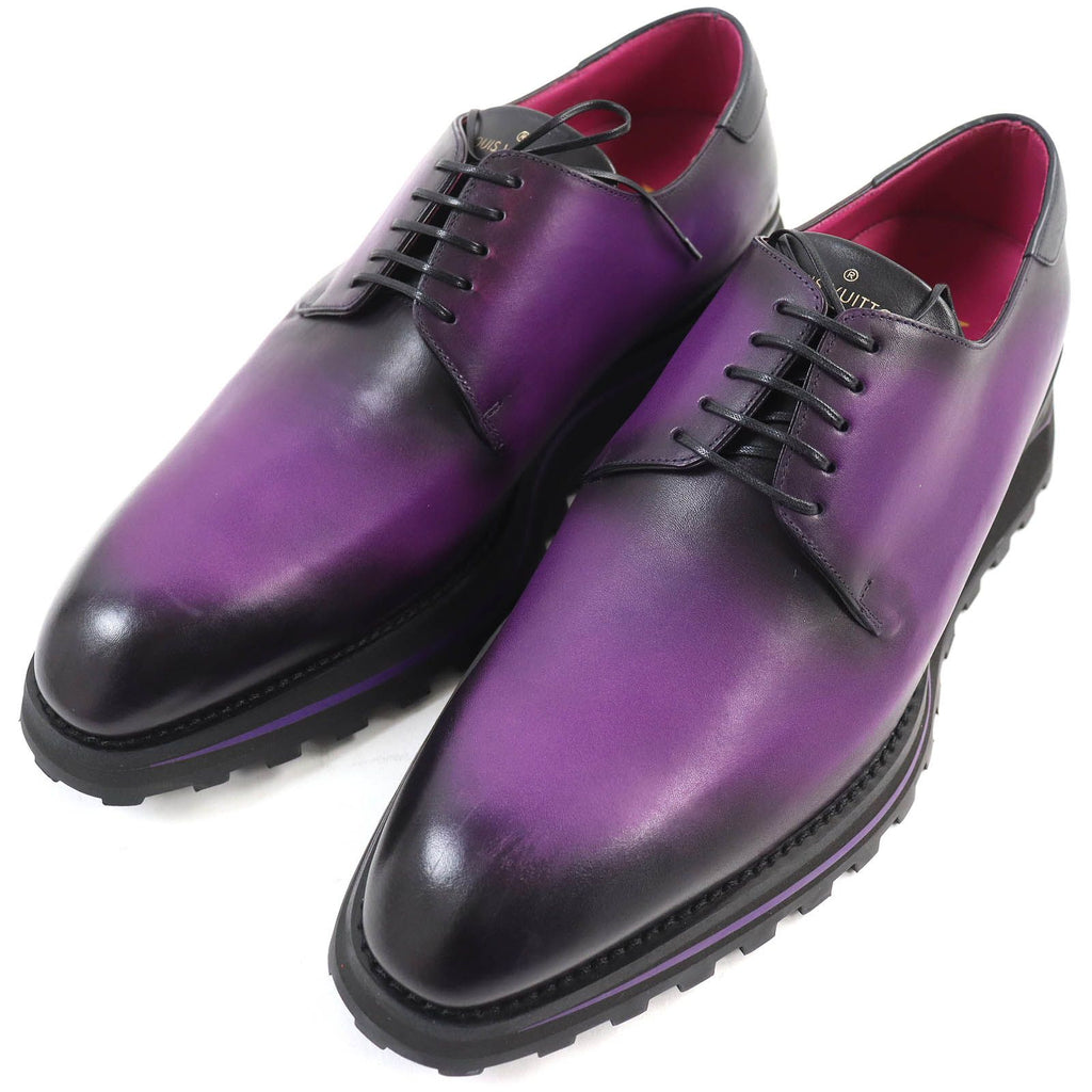 Louis Vuitton Cong le Line Plentou Derby Shoes Leather Purple Gradient 6
