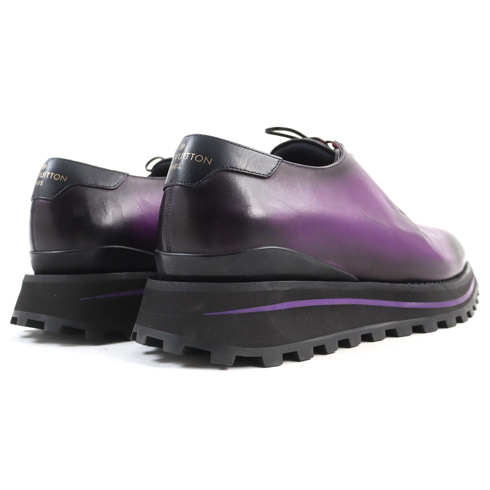 Louis Vuitton Cong le Line Plentou Derby Shoes Leather Purple Gradient 6 — view 6