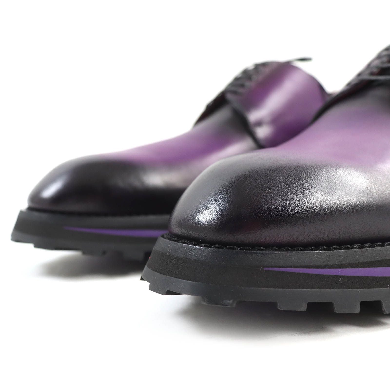 Louis Vuitton Cong le Line Plentou Derby Shoes Leather Purple Gradient 6 — view 7