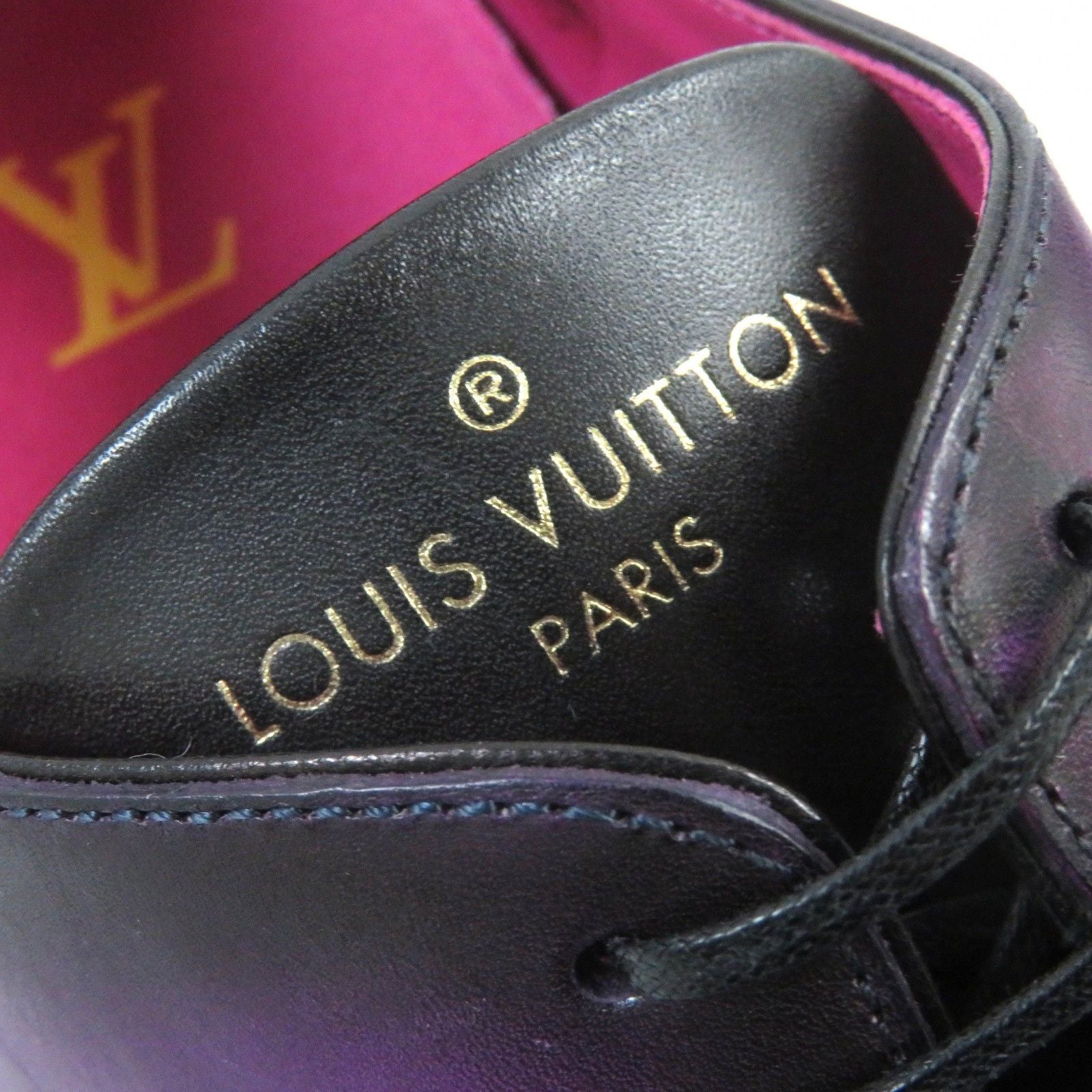 Louis Vuitton Cong le Line Plentou Derby Shoes Leather Purple Gradient 6 — view 9