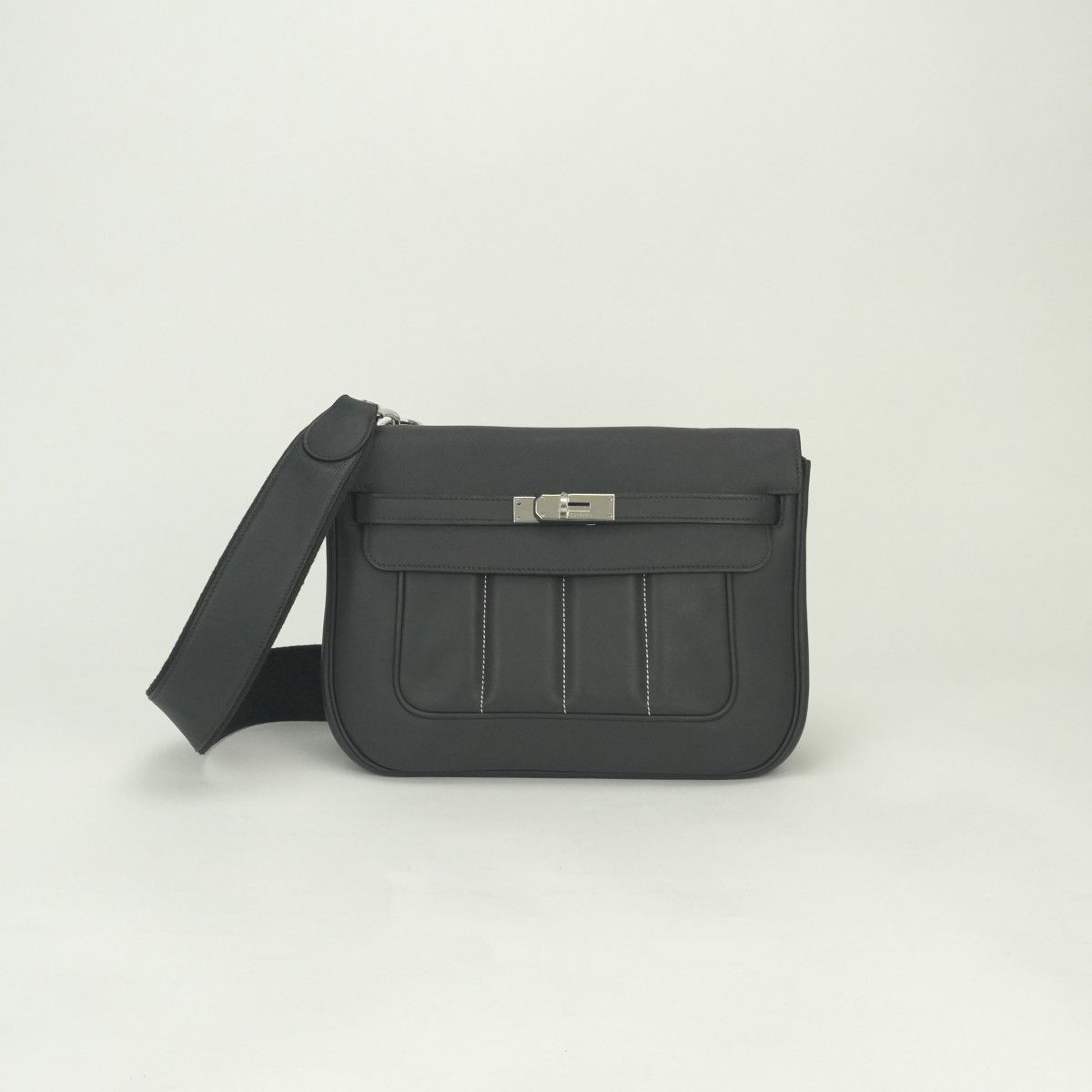 Hermes Roulis Shoulder Bag Color Graphite Gray Silver