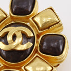 Chanel CC Logo Vintage Gold Plated Brooch — view 9