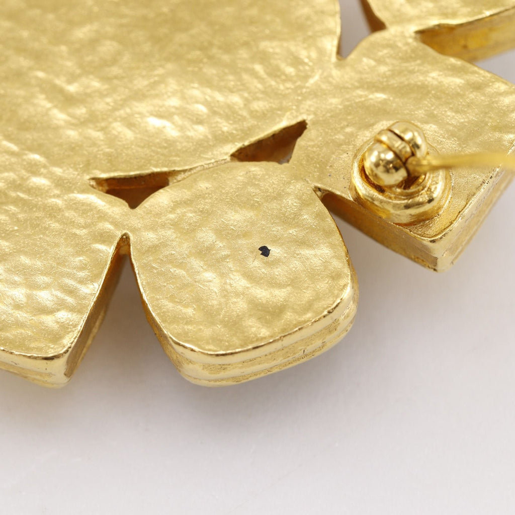 Chanel CC Logo Vintage Gold Plated Brooch — view 6