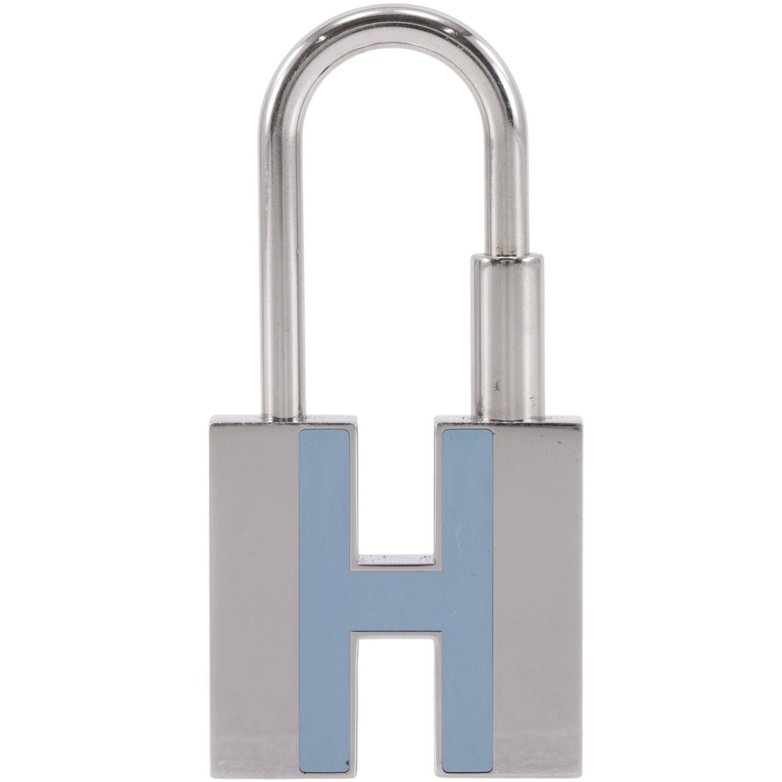 Hermes Motif Bag Charm Pendant Metal Silver Caden