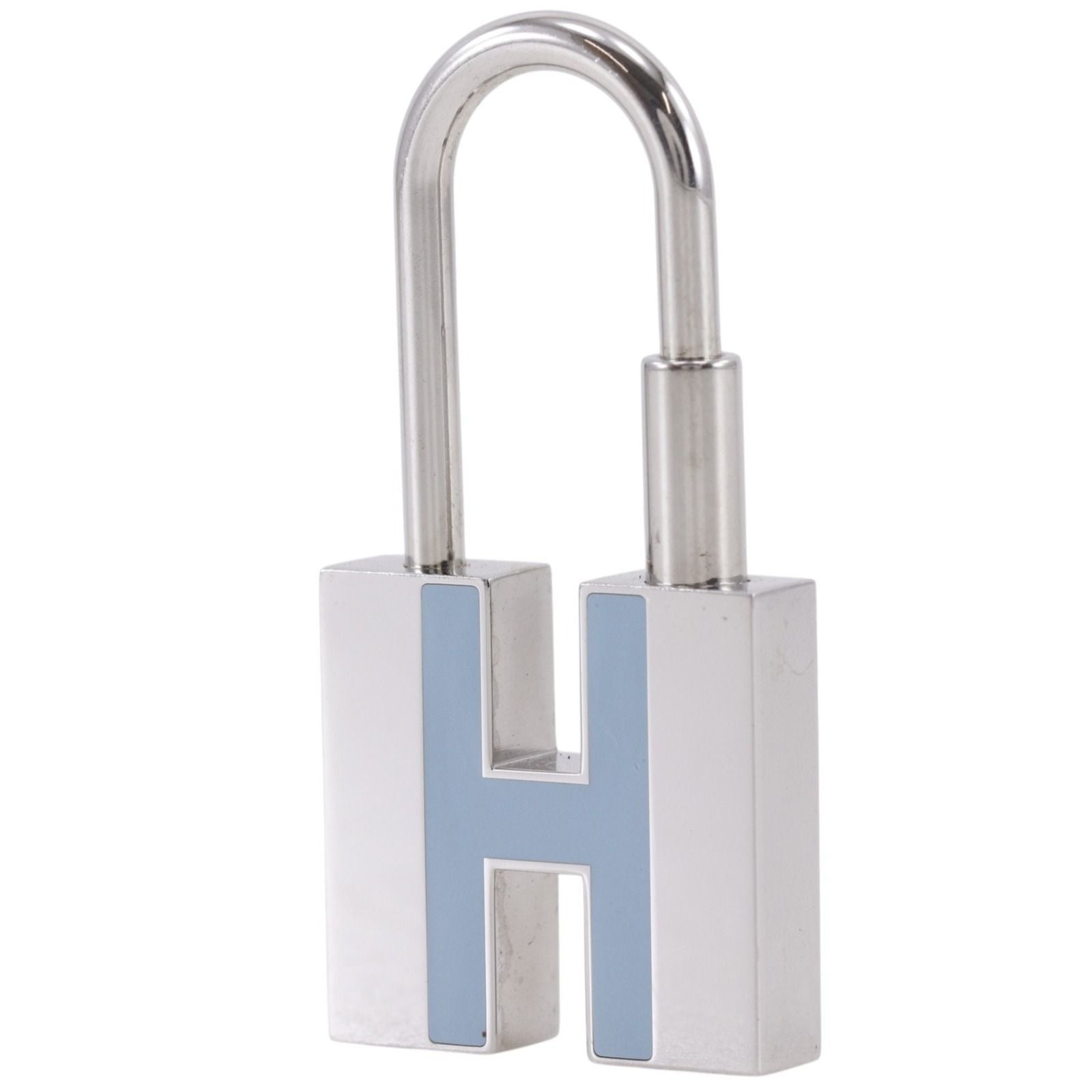 Hermes Motif Bag Charm Pendant Metal Silver Caden — view 2