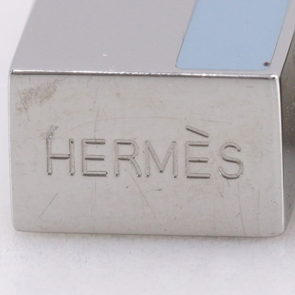 Hermes Motif Bag Charm Pendant Metal Silver Caden — view 6