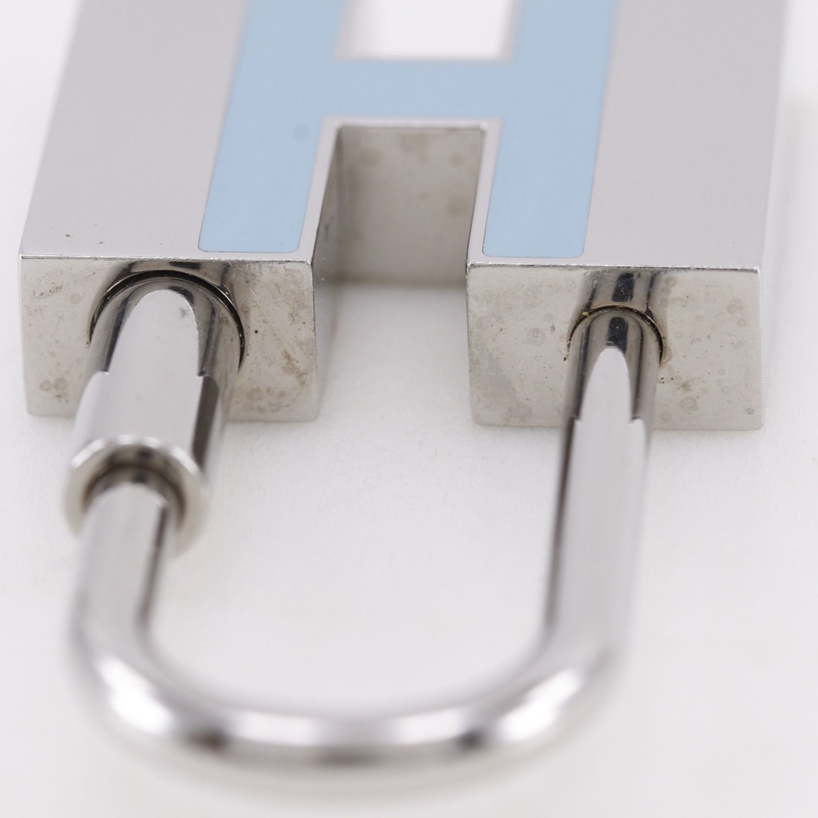 Hermes Motif Bag Charm Pendant Metal Silver Caden — view 4