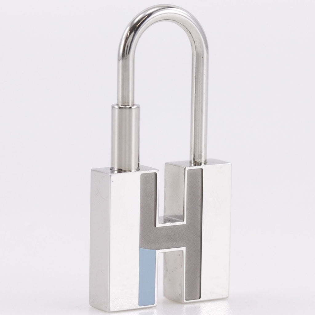 Hermes Motif Bag Charm Pendant Metal Silver Caden — view 3