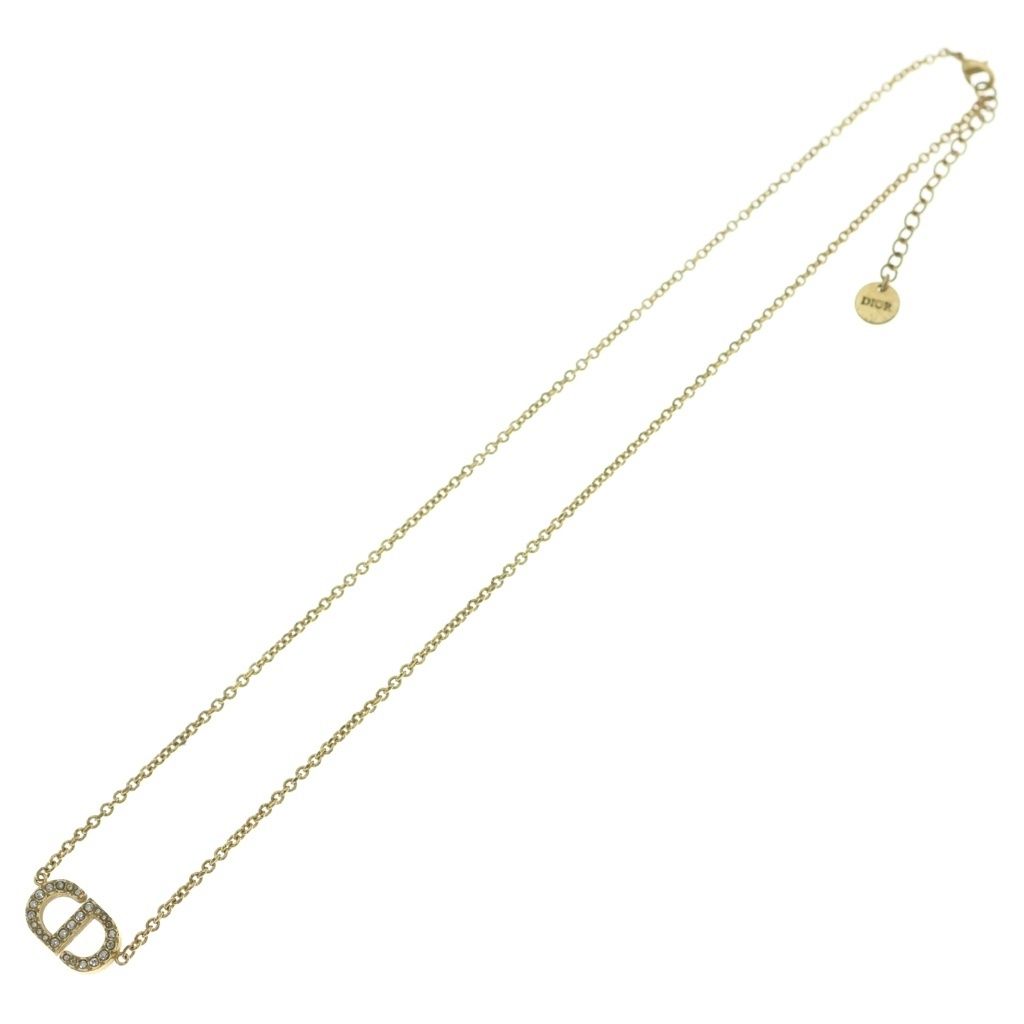 Dior Petit CD Lightstone Logo Necklace Gold — view 2