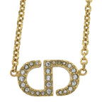 Dior Petit CD Lightstone Logo Necklace Gold — view 3