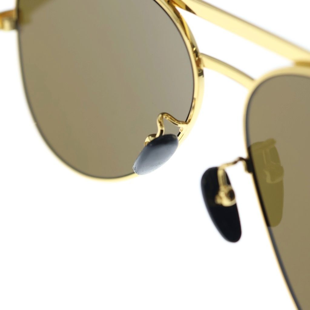 Gucci Side Temple Logo Wellington Sunglasses Gold Eyewear — view 5