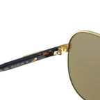 Gucci Side Temple Logo Wellington Sunglasses Gold Eyewear — view 4