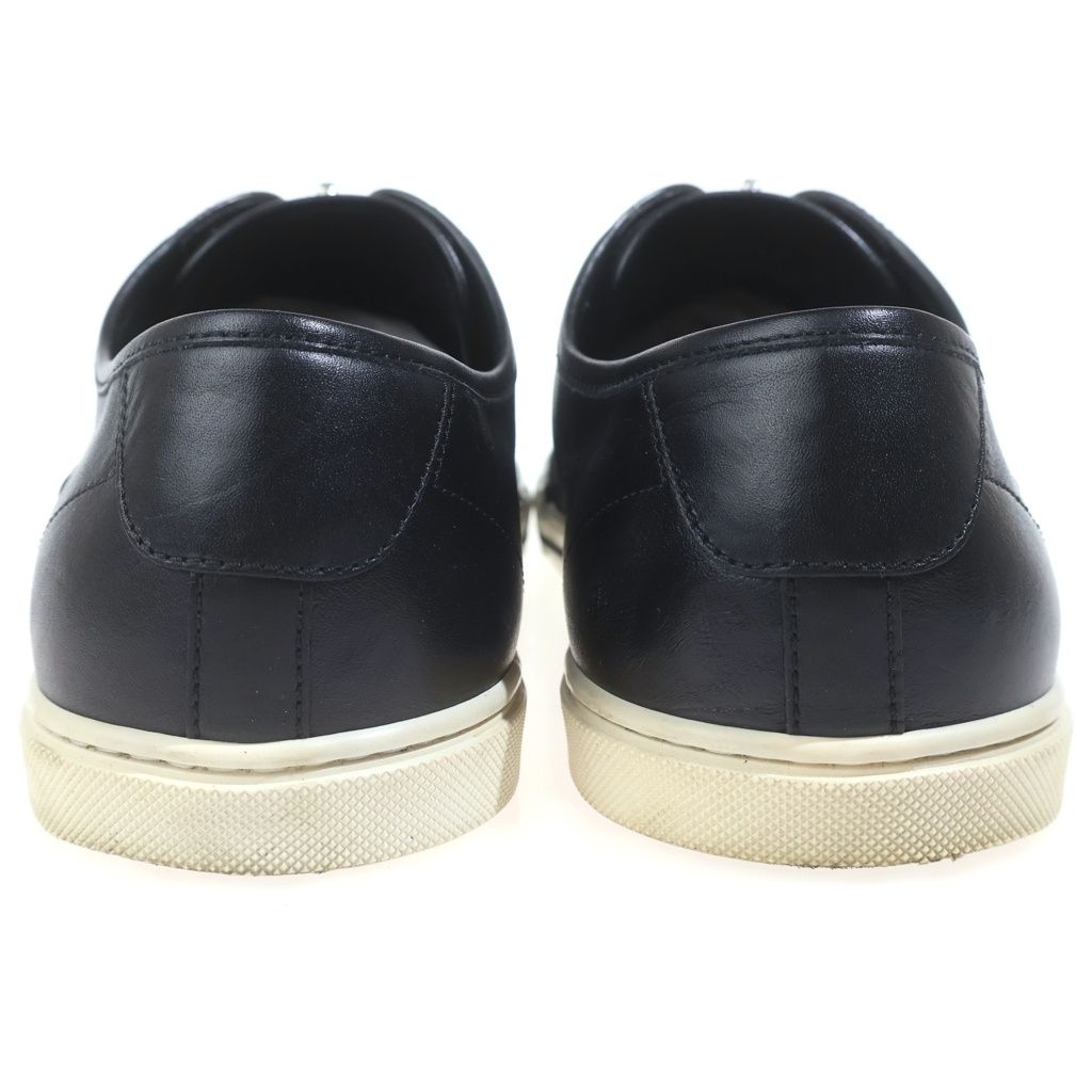 Louis Vuitton Center Zip Leather Low Cut Sneakers Black — view 3