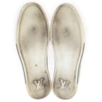 Louis Vuitton Center Zip Leather Low Cut Sneakers Black — view 5