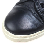Louis Vuitton Center Zip Leather Low Cut Sneakers Black — view 6