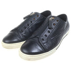 Louis Vuitton Center Zip Leather Low Cut Sneakers Black — view 2