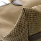 Prada Logo Jacquard Canvas Leather Hand Bag Beige — view 7