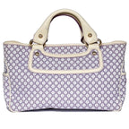 Celine Handbag Macadam Pattern Purple White — view 2